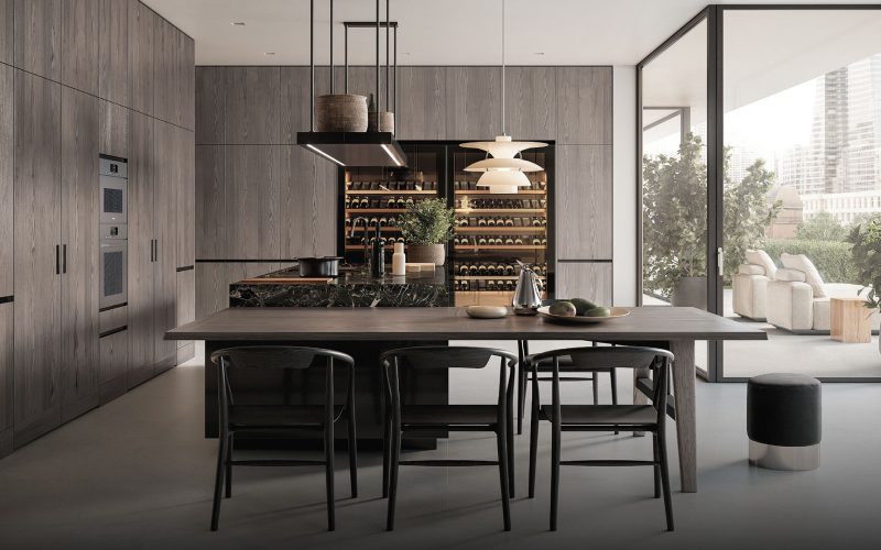 CONVIVIUM_upedown peninsula_Hero_Arclinea kitchen